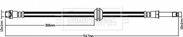 Handler.Part Brake hose BORG & BECK BBH8414 2