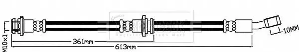 Handler.Part Brake hose BORG & BECK BBH8430 2