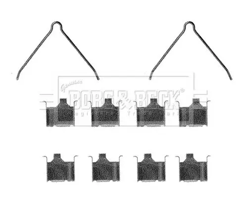 Handler.Part Accessory kit, disc brake pads BORG & BECK BBK1081 1