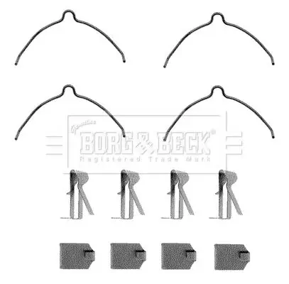 Handler.Part Accessory kit, disc brake pads BORG & BECK BBK1084 1