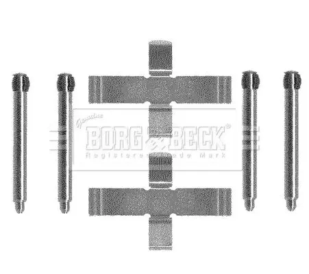 Handler.Part Accessory kit, disc brake pads BORG & BECK BBK1090 2