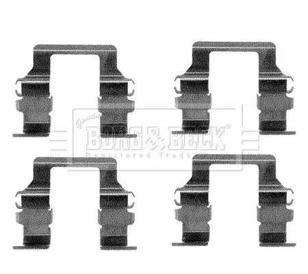 Handler.Part Accessory kit, disc brake pads BORG & BECK BBK1100 1