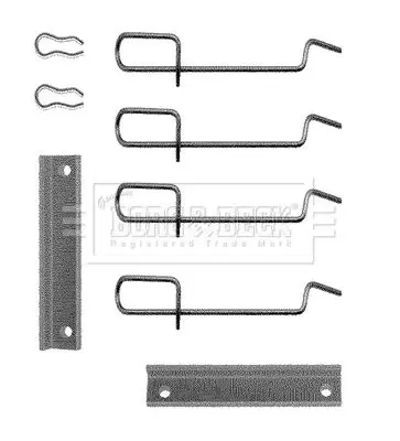 Handler.Part Accessory kit, disc brake pads BORG & BECK BBK1122 2