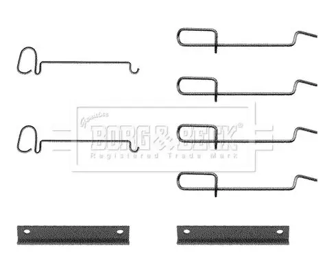 Handler.Part Accessory kit, disc brake pads BORG & BECK BBK1131 1