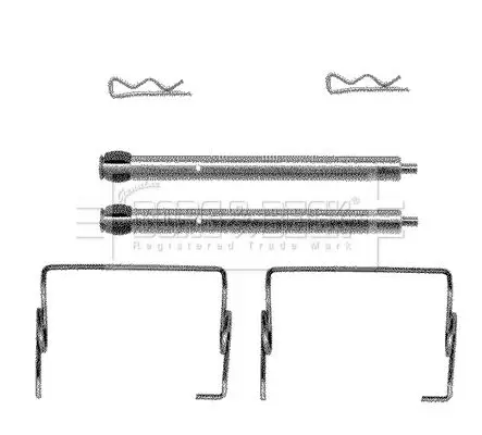 Handler.Part Accessory kit, disc brake pads BORG & BECK BBK1132 1