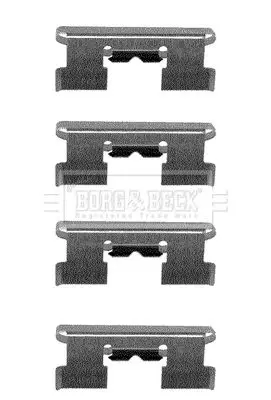 Handler.Part Accessory kit, disc brake pads BORG & BECK BBK1146 1