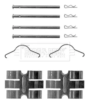 Handler.Part Accessory kit, disc brake pads BORG & BECK BBK1152 1