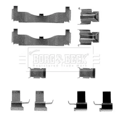 Handler.Part Accessory kit, disc brake pads BORG & BECK BBK1159 1