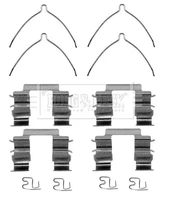 Handler.Part Accessory kit, disc brake pads BORG & BECK BBK1162 1