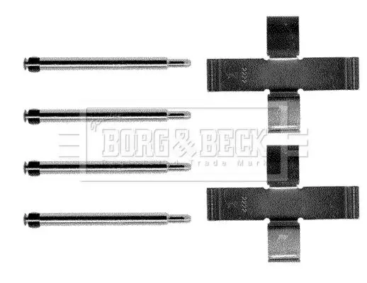 Handler.Part Accessory kit, disc brake pads BORG & BECK BBK1191 1