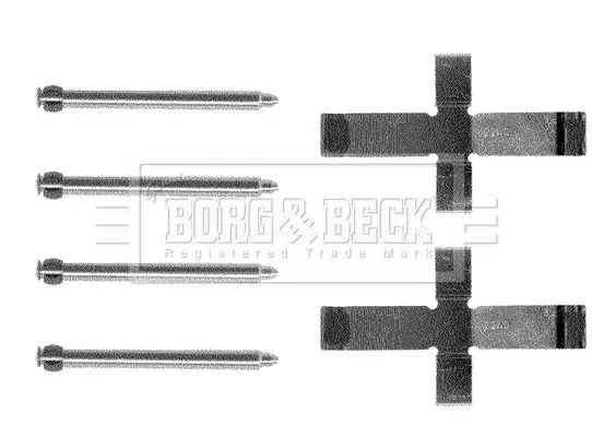 Handler.Part Accessory kit, disc brake pads BORG & BECK BBK1192 1