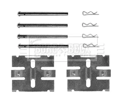 Handler.Part Accessory kit, disc brake pads BORG & BECK BBK1197 1