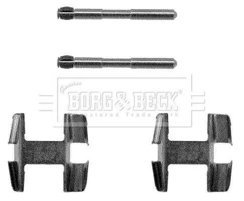 Handler.Part Accessory kit, disc brake pads BORG & BECK BBK1004 1