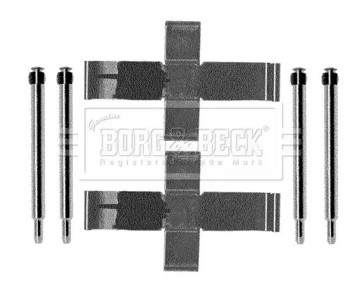 Handler.Part Accessory kit, disc brake pads BORG & BECK BBK1009 1