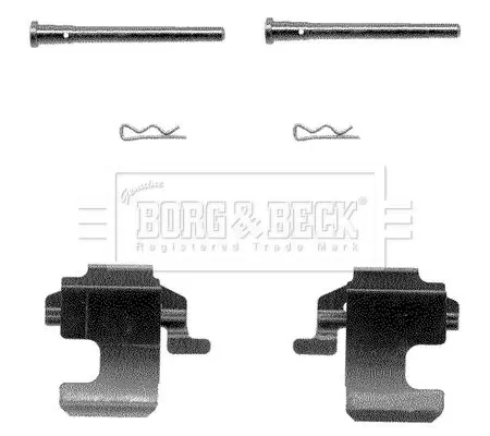 Handler.Part Accessory kit, disc brake pads BORG & BECK BBK1029 1