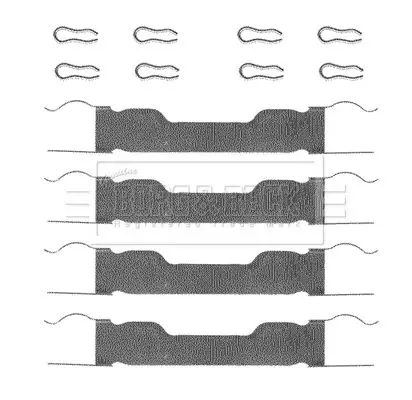 Handler.Part Accessory kit, disc brake pads BORG & BECK BBK1030 1