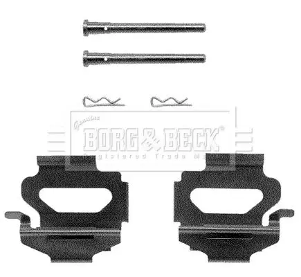 Handler.Part Accessory kit, disc brake pads BORG & BECK BBK1032 1