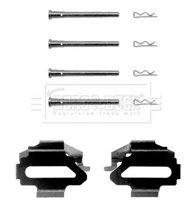 Handler.Part Accessory kit, disc brake pads BORG & BECK BBK1037 1