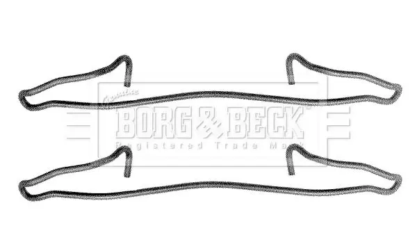 Handler.Part Accessory kit, disc brake pads BORG & BECK BBK1038 1