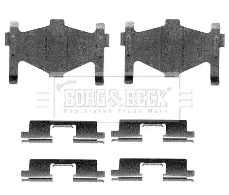 Handler.Part Accessory kit, disc brake pads BORG & BECK BBK1060 1