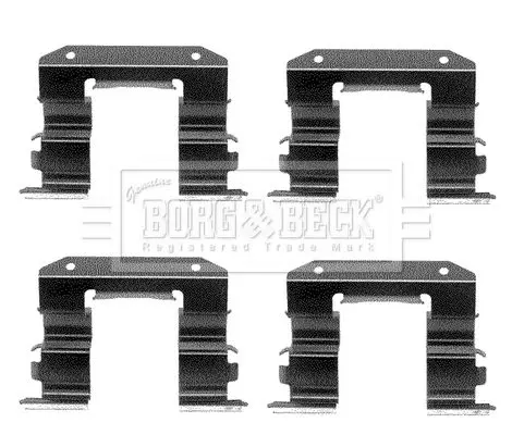 Handler.Part Accessory kit, disc brake pads BORG & BECK BBK1062 1