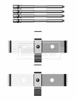 Handler.Part Accessory kit, disc brake pads BORG & BECK BBK1248 1