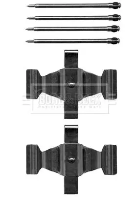 Handler.Part Accessory kit, disc brake pads BORG & BECK BBK1320 2