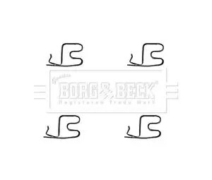 Handler.Part Accessory kit, disc brake pads BORG & BECK BBK1391 2