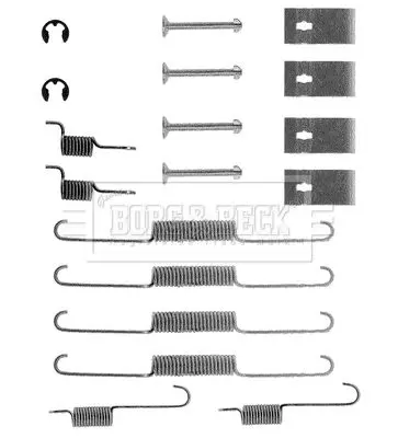 Handler.Part Accessory kit, disc brake pads BORG & BECK BBK6055 2