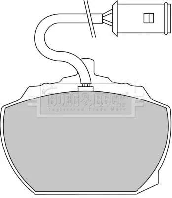 Handler.Part Brake pad set, disc brake BORG & BECK BBP1022 1