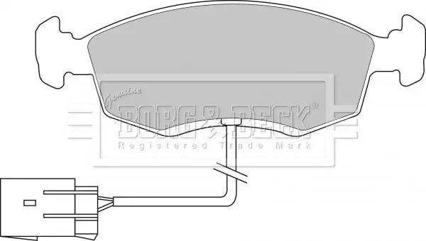 Handler.Part Brake pad set, disc brake BORG & BECK BBP1070 1