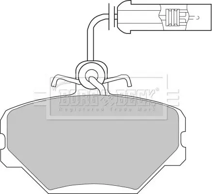 Handler.Part Brake pad set, disc brake BORG & BECK BBP1086 1