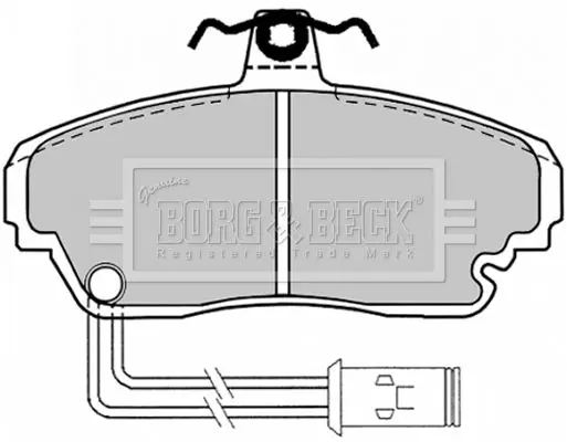 Handler.Part Brake pad set, disc brake BORG & BECK BBP1128 1