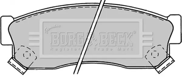 Handler.Part Brake pad set, disc brake BORG & BECK BBP1244 1