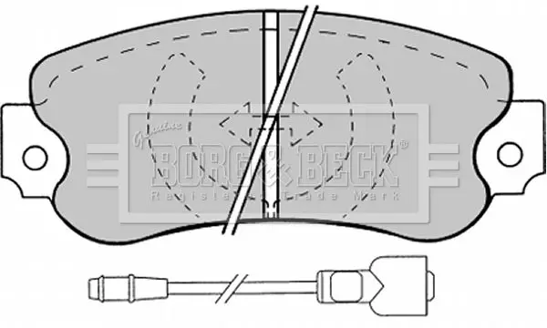 Handler.Part Brake pad set, disc brake BORG & BECK BBP1258 1