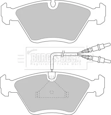 Handler.Part Brake pad set, disc brake BORG & BECK BBP1135 1