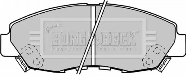 Handler.Part Brake pad set, disc brake BORG & BECK BBP1187 1