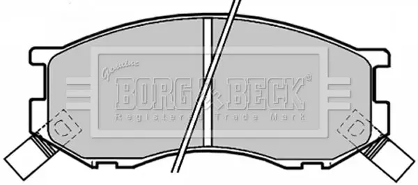 Handler.Part Brake pad set, disc brake BORG & BECK BBP1190 1