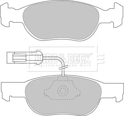 Handler.Part Brake pad set, disc brake BORG & BECK BBP1418 1