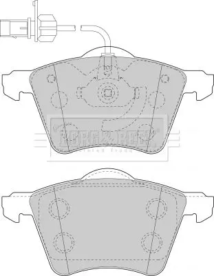 Handler.Part Brake pad set, disc brake BORG & BECK BBP1498 1