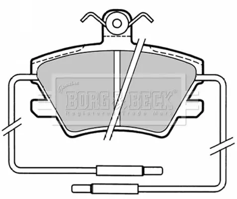 Handler.Part Brake pad set, disc brake BORG & BECK BBP1319 1