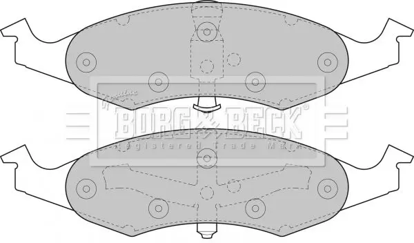 Handler.Part Brake pad set, disc brake BORG & BECK BBP1368 1