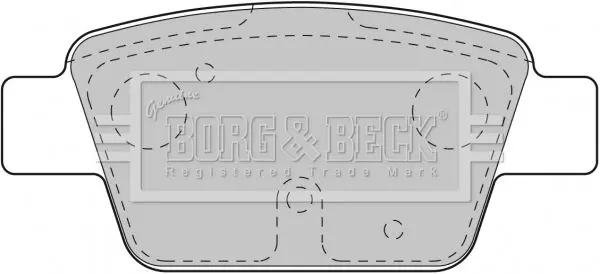 Handler.Part Brake pad set, disc brake BORG & BECK BBP1718 2