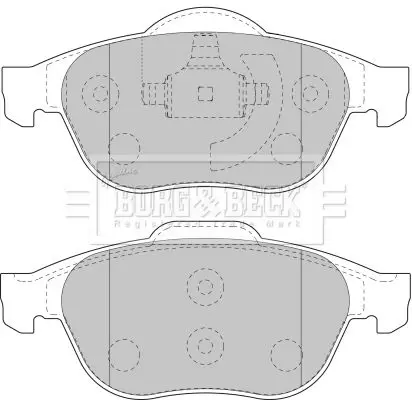 Handler.Part Brake pad set, disc brake BORG & BECK BBP1731 2