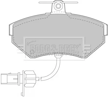 Handler.Part Brake pad set, disc brake BORG & BECK BBP1733 2