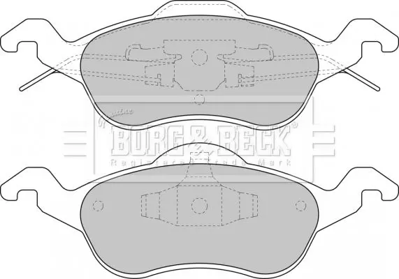 Handler.Part Brake pad set, disc brake BORG & BECK BBP1602 2