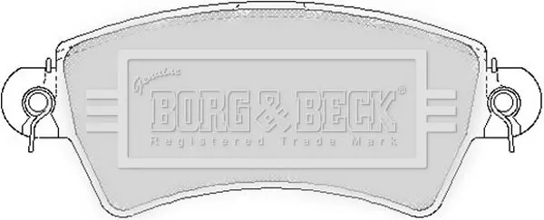 Handler.Part Brake pad set, disc brake BORG & BECK BBP1621 1