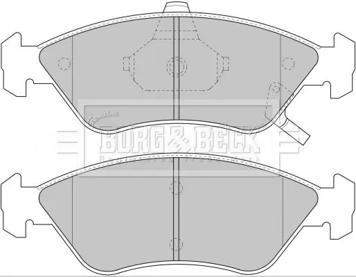 Handler.Part Brake pad set, disc brake BORG & BECK BBP1661 1