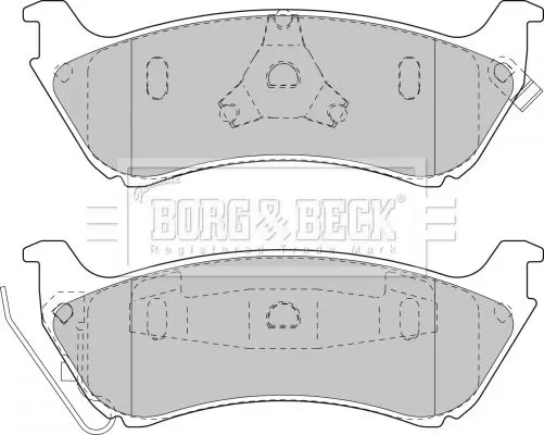 Handler.Part Brake pad set, disc brake BORG & BECK BBP1666 2