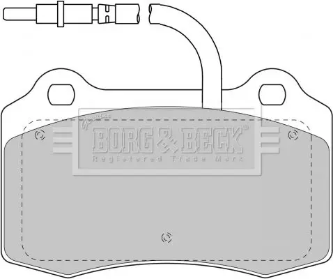 Handler.Part Brake pad set, disc brake BORG & BECK BBP1674 1